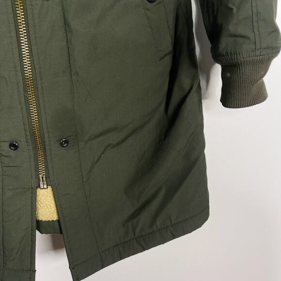 Alpha Industries Mens M Olive Green M-47 Pile Liner Long Jacket Reversible Hood - Picture 7 of 16